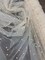1 Yard Glitter Mesh Fabric with Scattered Pearls 2-Way Stretch 60" Wide Soft Tulle for Gowns, Veils & Couture Projects